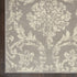 2' X 4' Gray Damask Power Loom Area Rug